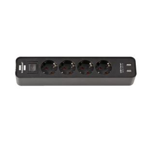مشترك كمبيوتر كهرباء 4 فتحة 1.5متر كود 1153240006 + 2 USB