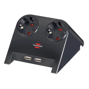 مشترك كمبيوتر كهرباء 2 فتحة 1,8متر كود 1153500222 + 2 USB ( مكتب )