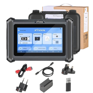 جهاز كشف اعطال السيارات + شاحن + وصلة XTOOL D7S OBD2